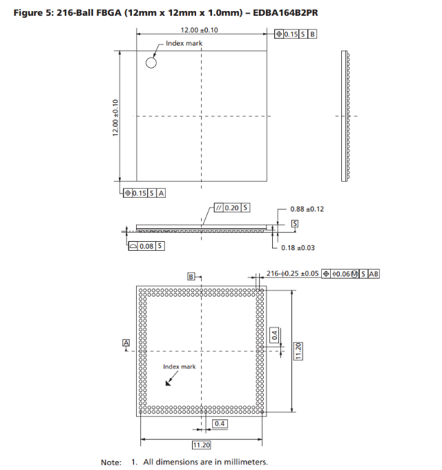 BGA216pin芯片图纸