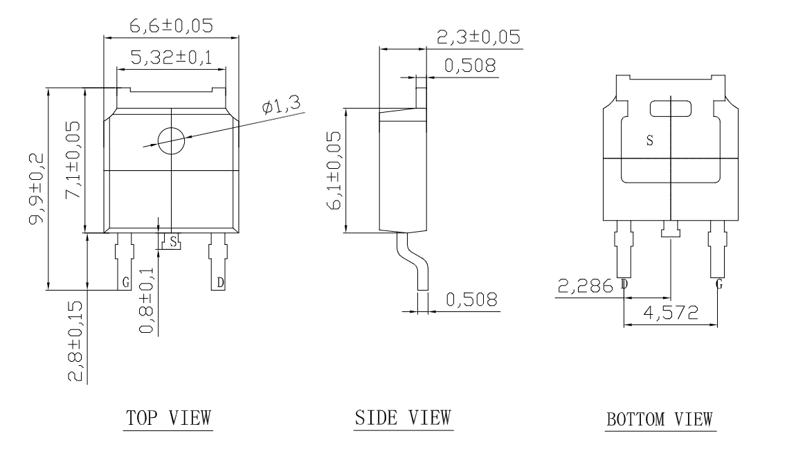 功率器件TO252-3pin图纸 功率器件TO252-3pin图纸