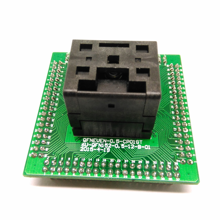 QFN64-0.5翻盖弹片IC测试座