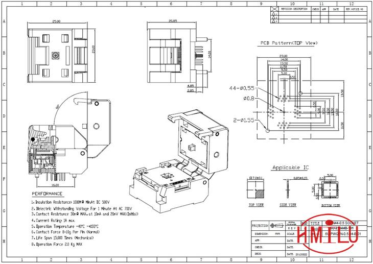 QFN44PCB封装图纸