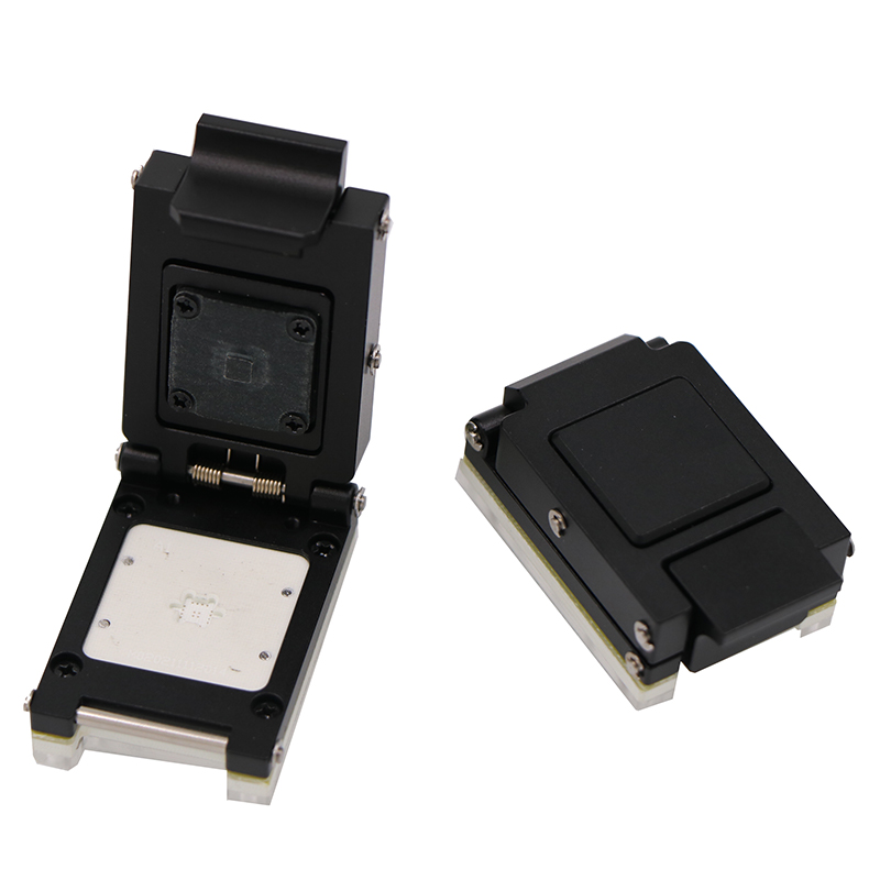 定制 QFN16 翻盖合金探针 烧录编程装换座 读写夹具 测试座