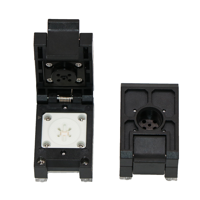 定制非标QFN16-0.4（3×2）翻盖塑胶探针高低温老化测试座