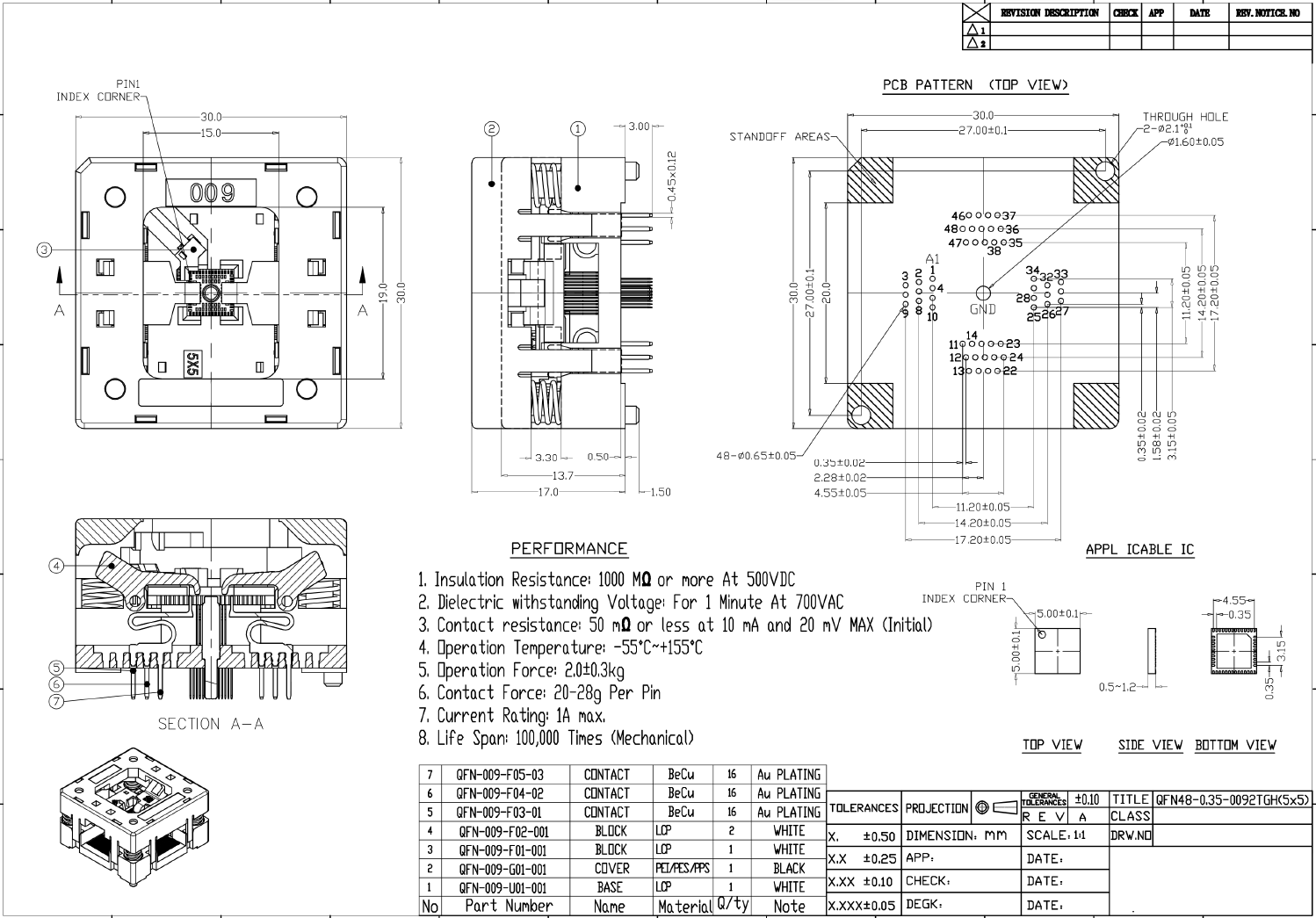 0.35间距socket