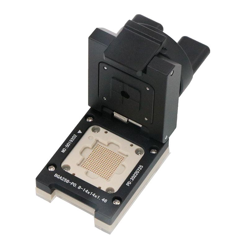 低成本 镀金探针 老化座 夹具 BGA256 封装芯片