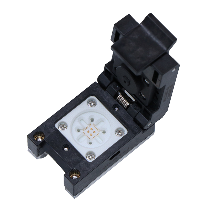 LGA24翻盖探针老炼夹具老化座测试座socket烧录编程