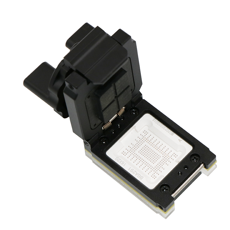 定制BGA291-0.8合金翻盖旋钮探针测试座读写socket夹具治具