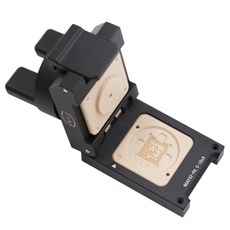 BGA232pin-0.5mm-10.0x9.0mm合金旋钮翻盖芯片测试座