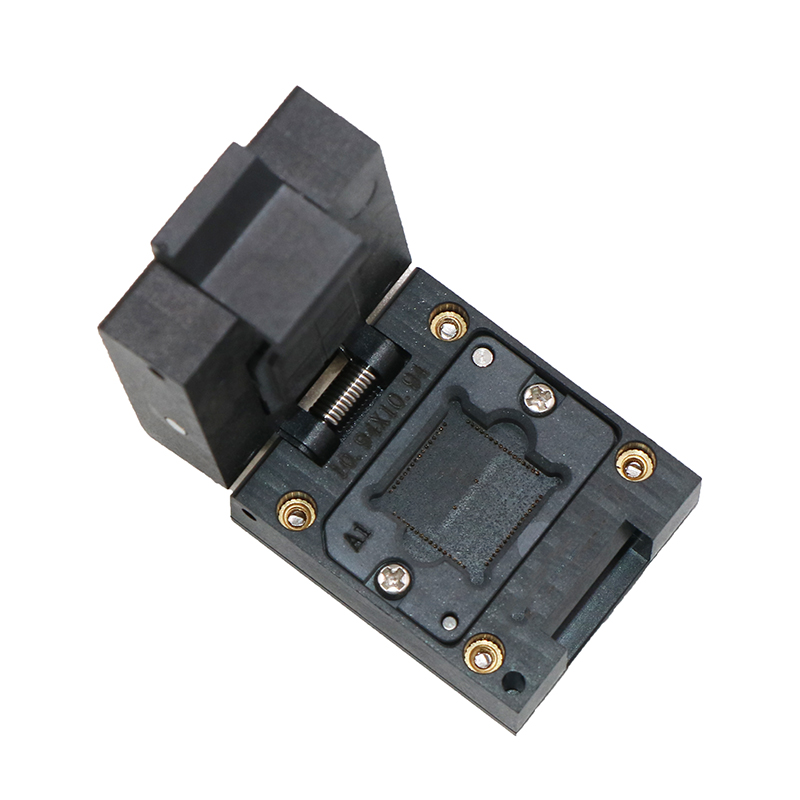 QFN64pin-0.5mm-10.9x10.9mm塑胶翻盖芯片测试座