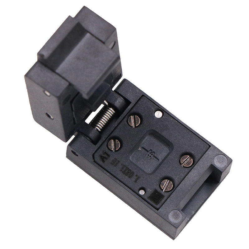 HMILU-LGA4pin-0.5mm-1.0825X1.1475mm塑胶翻盖弹针芯片老化测试座