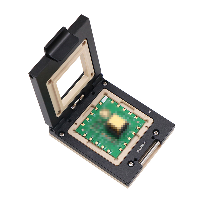 HMILU定制PCB模块20Pin-4.5mm-31.2x31.2mm合金翻盖测试座