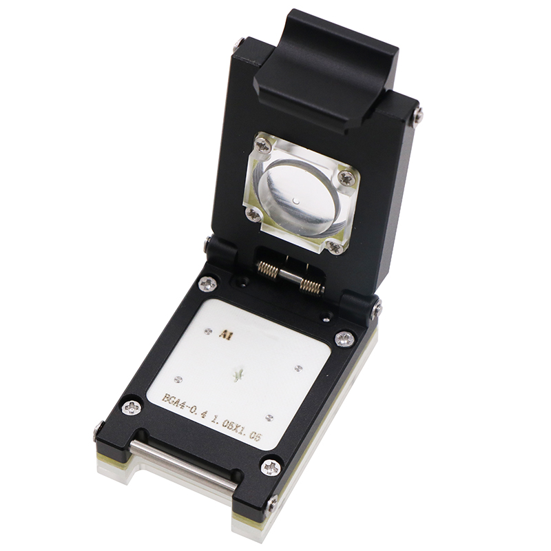 HMILU定制BGA4pin-0.4mm-1.05x1.05mm合金翻盖探针芯片测试座