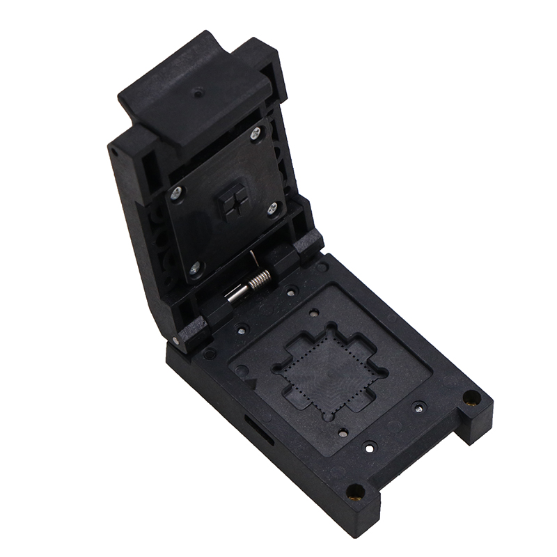 HMILU-QFN44pin-0.9mm-12x12mm塑胶翻盖芯片测试座