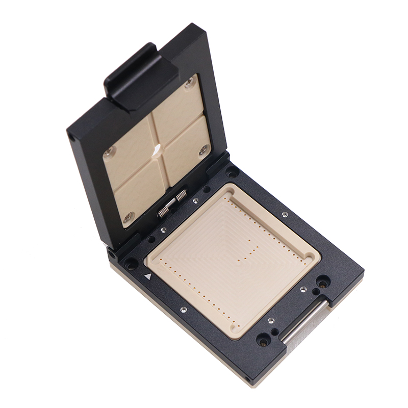 定制邮票孔36pin-1.5mm-30x35mm合金翻盖模块测试座