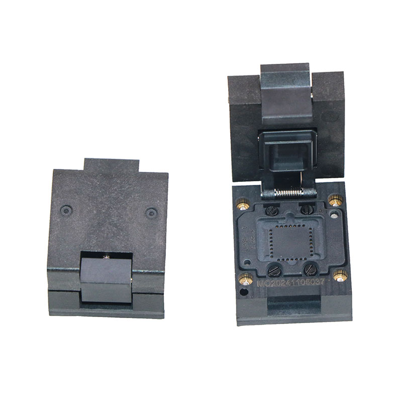 LGA30pin-1.0mm-10×10mm塑胶翻盖弹片射频器件测试座