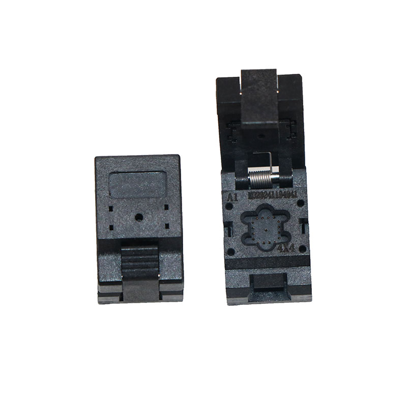 QFN16pin-0.8mm-4X4mm塑胶翻盖芯片测试座socket