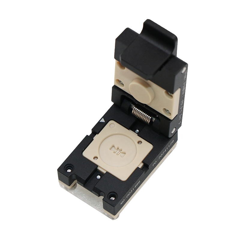 DFN6（实际下针9pin）-0.5mm-1.5×1.5mm合金翻盖式探针芯片测试座,芯片测试夹具