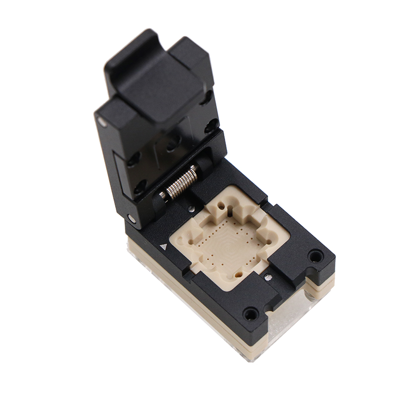 LGA28pin-0.8mm-9X9mm合金翻盖探针芯片测试座socket
