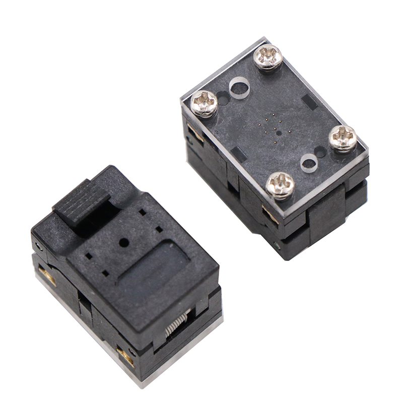 SMP8pin-0.97mm-3.76X2.95mm塑胶翻盖探针测试座socket