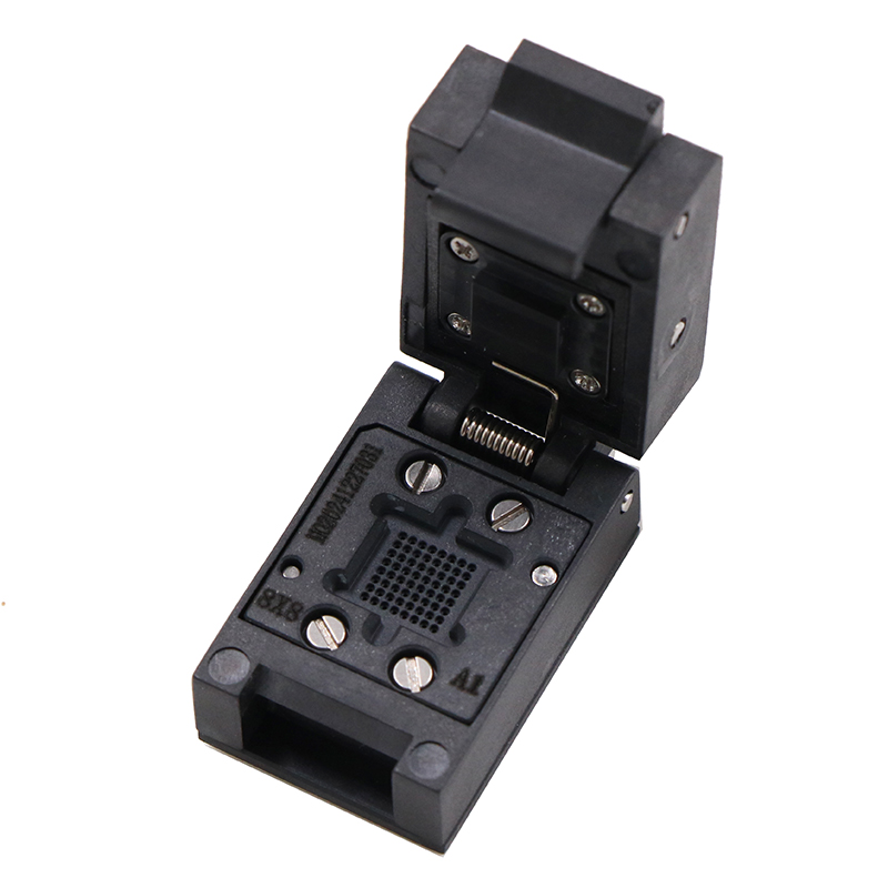 BGA64pin-0.8mm-8X8mm塑胶翻盖芯片测试座socket