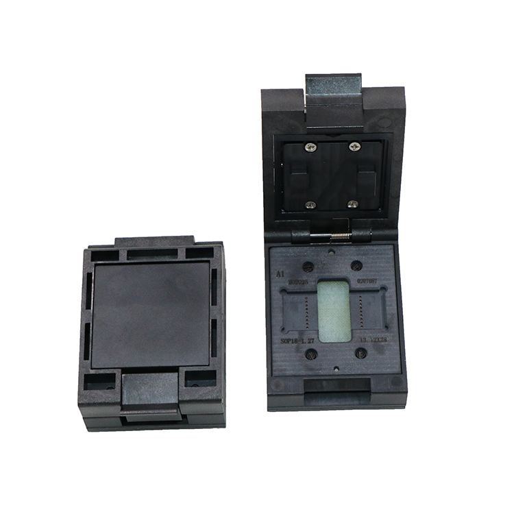 SOP18pin-1.27mm-13.12X28mm塑胶翻盖芯片测试座socket