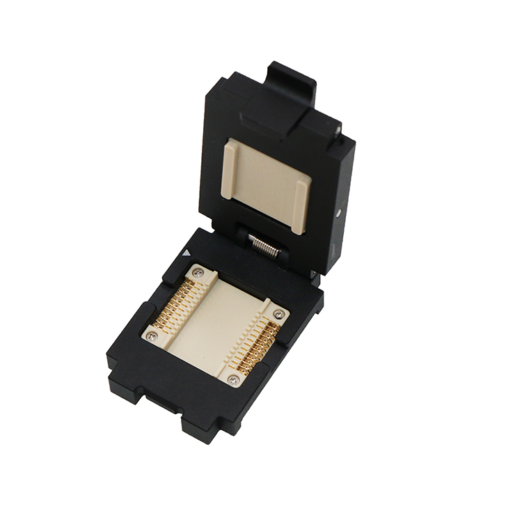 SOP24pin-1.25mm-15.4x30.5mm合金翻盖芯片老化测试座