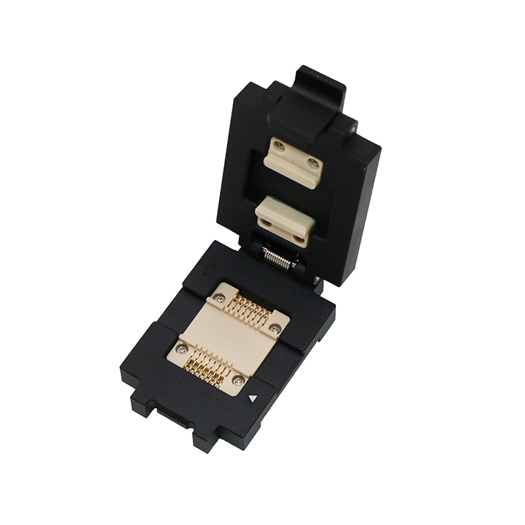 SOP16pin-1.25mm-11.6x20.5mm合金翻盖芯片老化测试座socket
