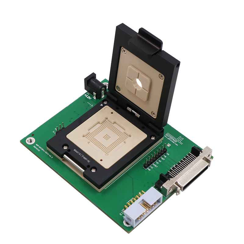 BGA272-1.0mm-21*21-2.1mm合金翻盖探针芯片烧录座
