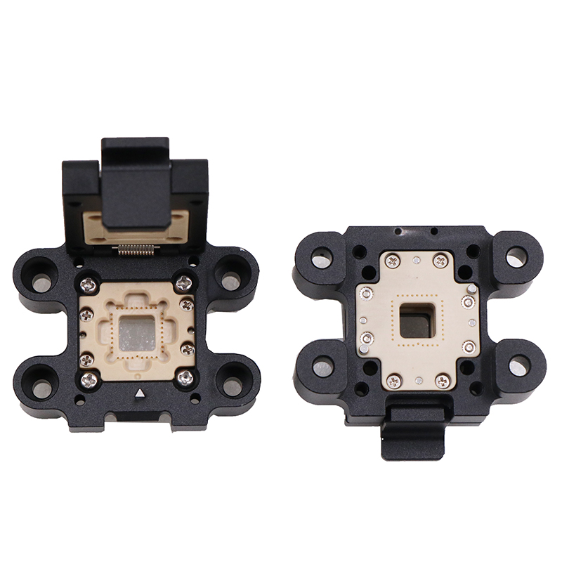 LCC36pin合金翻盖式探针芯片测试座socket—LCC模块测试夹具