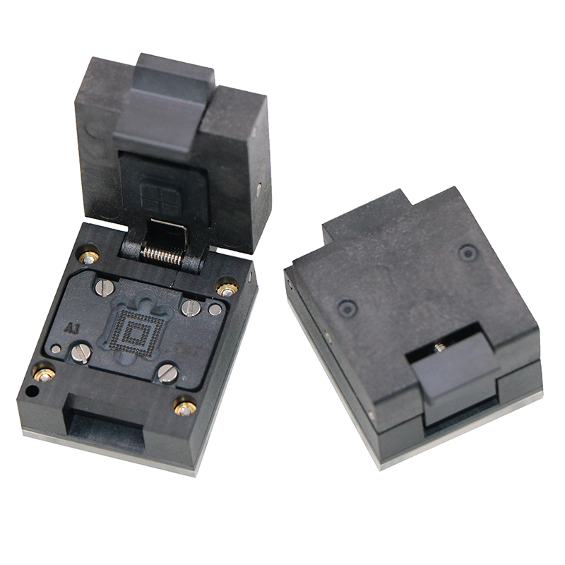 BGA128pin塑胶翻盖式弹针芯片测试座socket