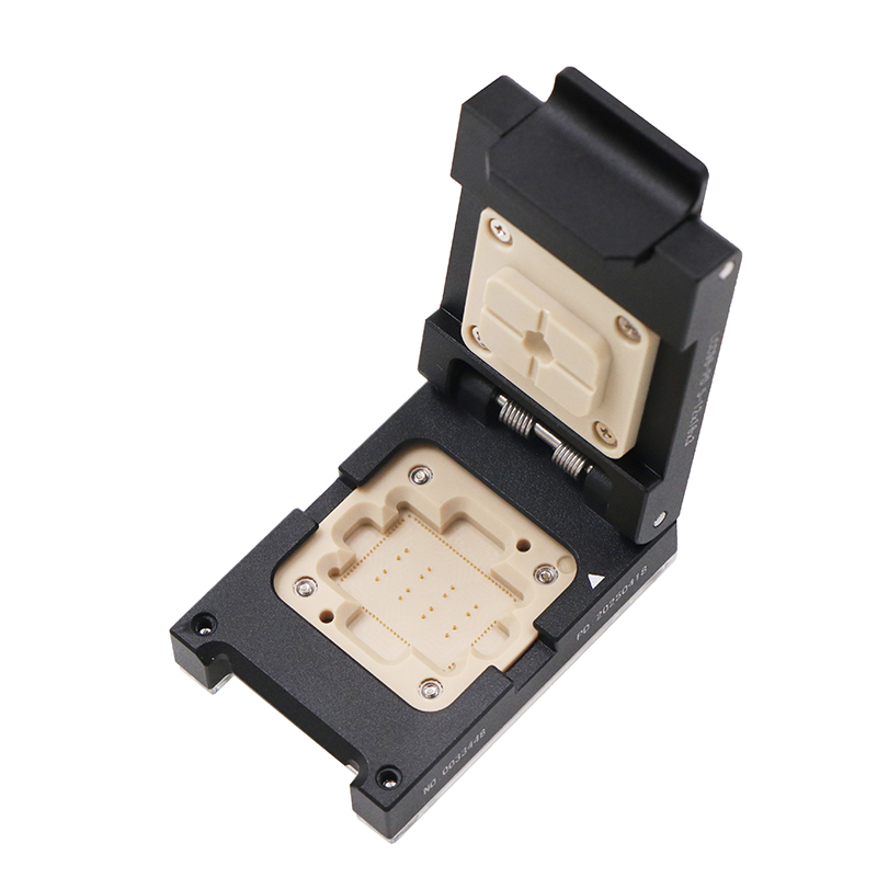 LCC96pin-0.5mm合金翻盖式探针芯片测试座socket