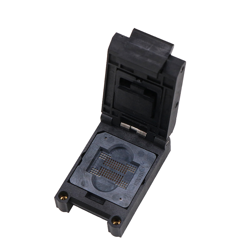 BGA132pin-1.0mm塑胶翻盖式探针存储芯片测试座socket
