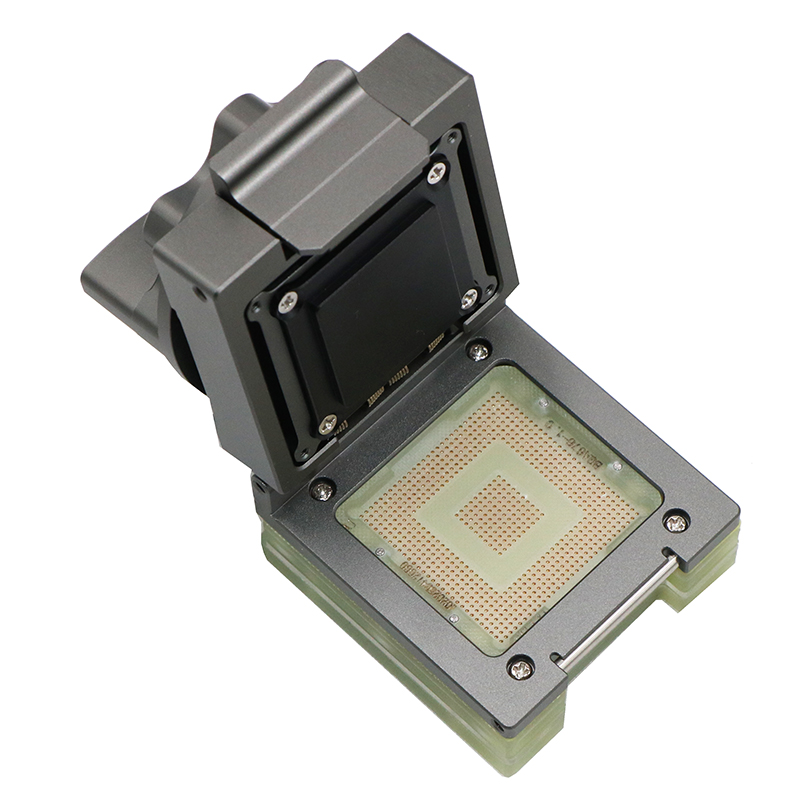 BGA676pin-1.0mm合金旋钮翻盖式芯片测试座socket
