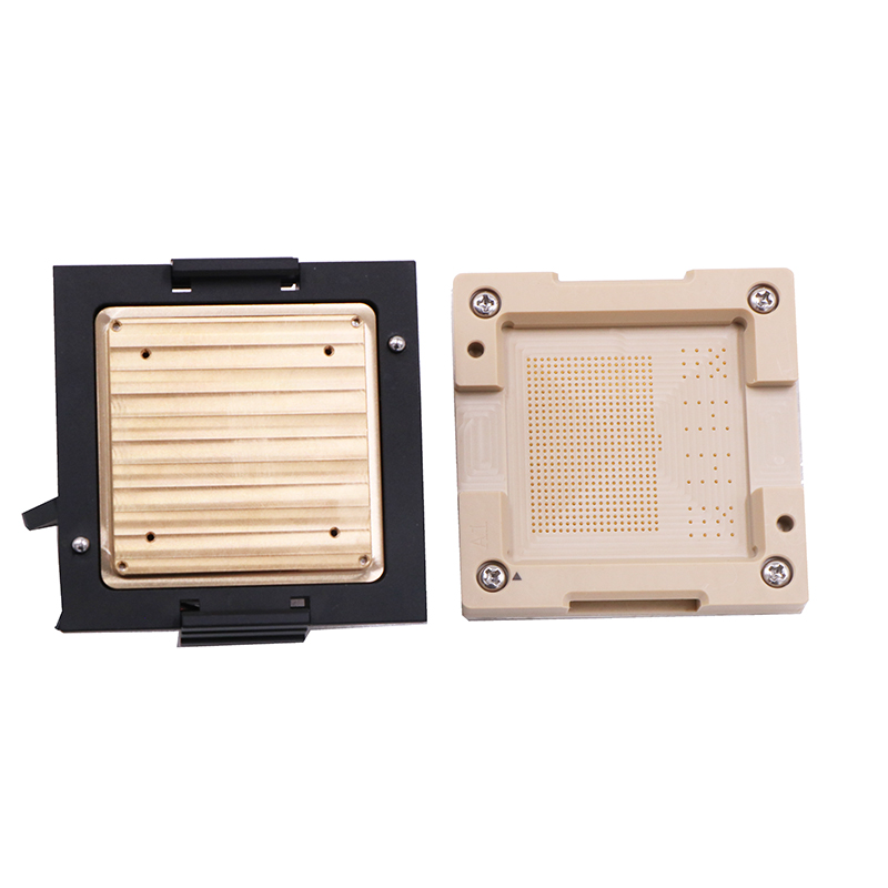 LGA561pin-1.27mm-45x45mm合金旋钮双扣式芯片测试座