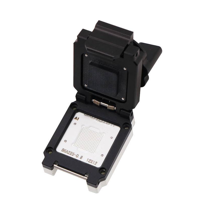 BGA225pin-0.8mm合金旋钮翻盖式芯片测试座socket