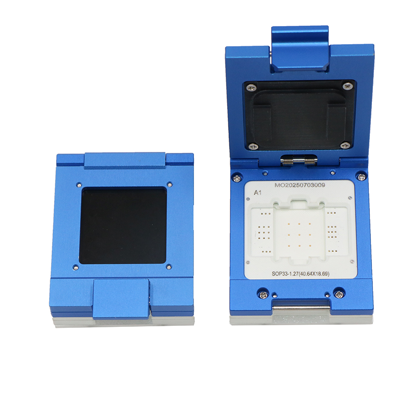 SOP33pin-1.27mm合金翻盖式芯片老化测试座socket