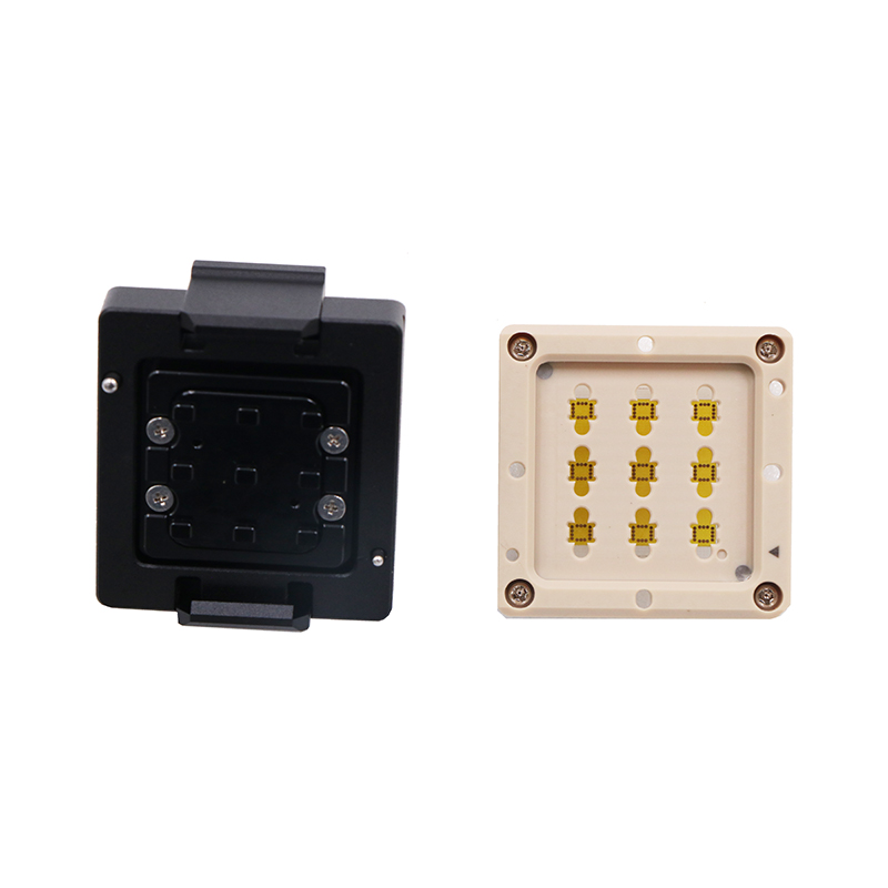 LGA14pin-0.5mm一拖九工位导电胶芯片测试座socket